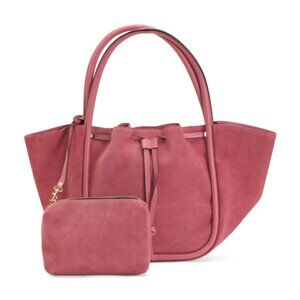CHEVAL Made In Italy Suede Tote With Tubular Handles